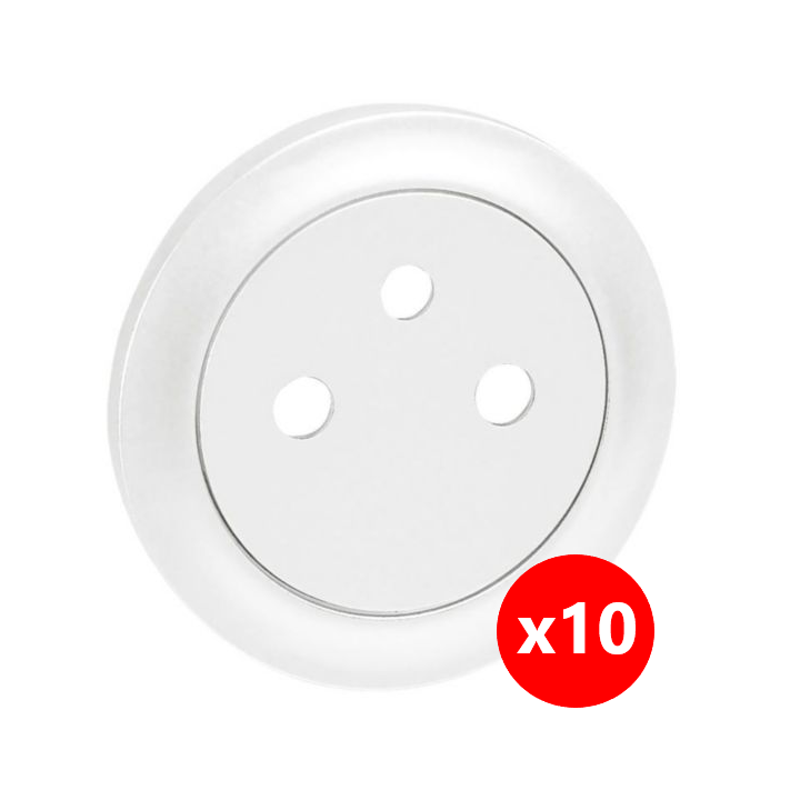Legrand Céliane - Enjoliveur LOT  - PC 2P+T blanc - Surface - 068111x10
