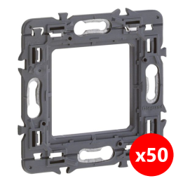 Legrand - LOT de 50 supports simple 1 poste (2M) - Mosaic/Céliane - Fixation VIS - Réf : 080251x50
