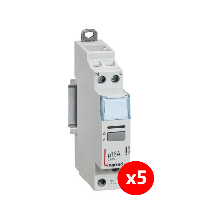 Legrand - LOT - Télérupteur CX3 silencieux unipolaire 16A - 230V - 412400x5