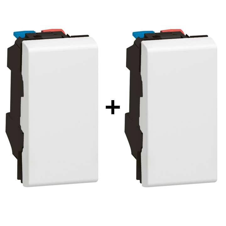 Legrand Mosaic - Double Va-et-Vient - 2 modules - 10A - 230V - 077001x2