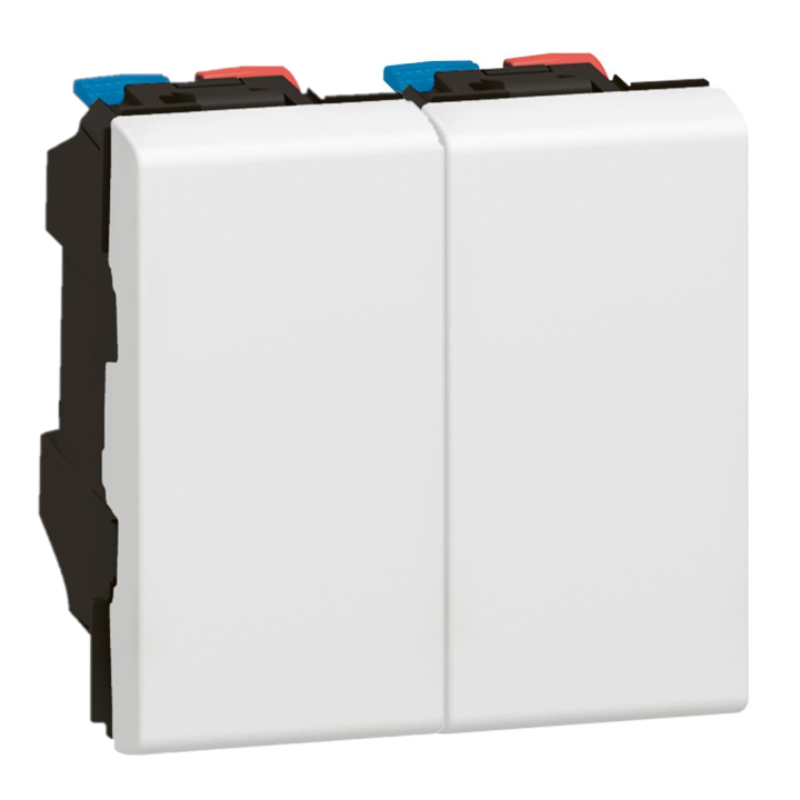 Legrand Mosaic - Double Va-et-Vient - 2 modules - 10A - 230V - 077001x2