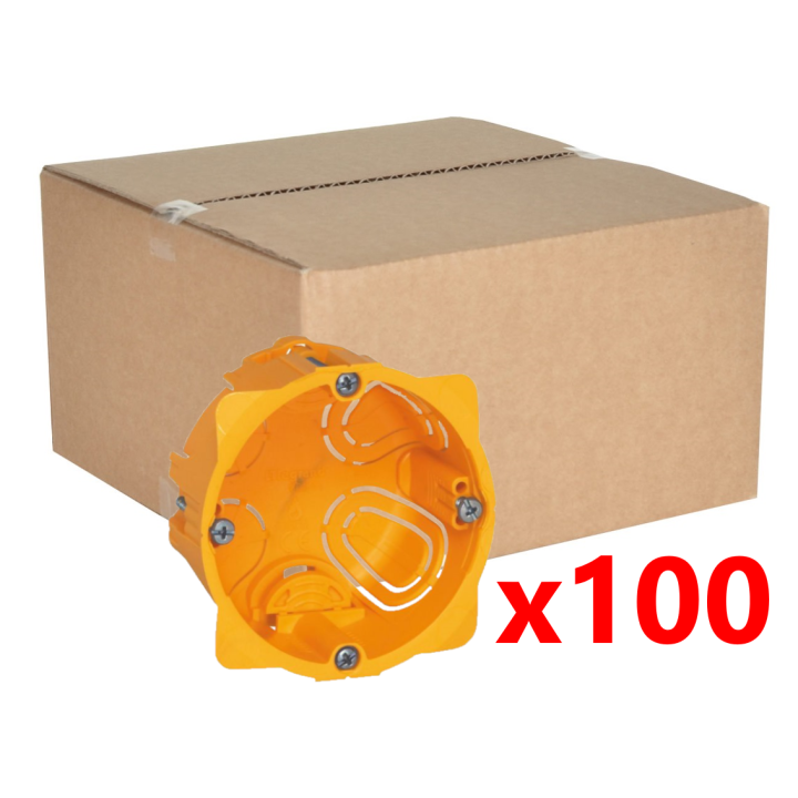Legrand Batibox - LOT de 100 Boîtes d'encastrement 1 poste - Prof. 40 - 080041 x100