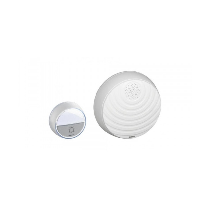 Legrand - Kit Carillon sans fil Confort - à Piles - Blanc - Réf : 094252