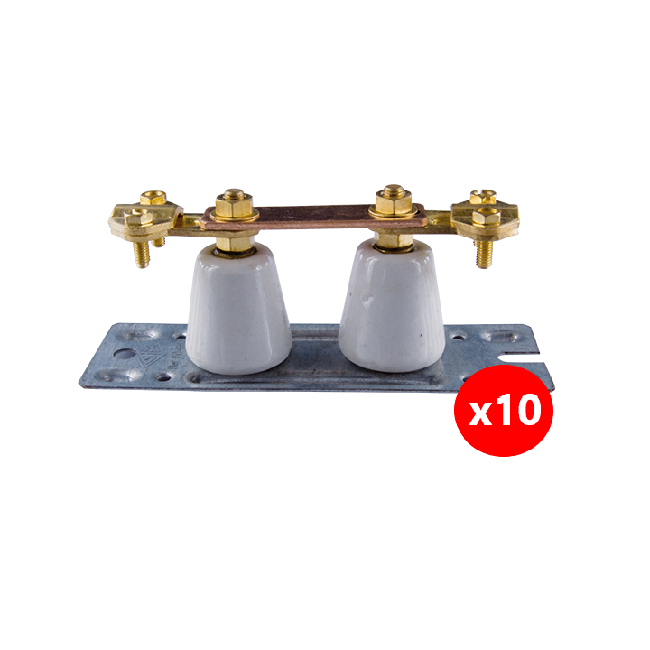 SIB - LOT - Barrette de coupure de terre porcelaine - Réf : P04388x10