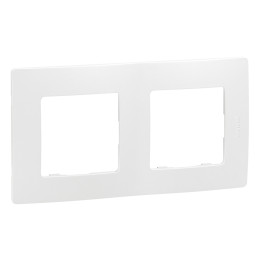 Legrand Niloé - Plaque double - Blanc - Réf : 665002