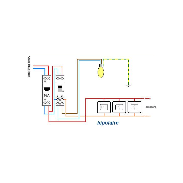 Schneider - Télérupteur RESI9 TL - Bipolaire - 2NO 16A - 250V - R9PCL216
