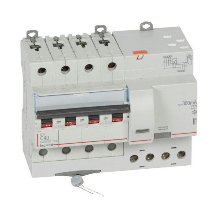 LEGRAND - Disjoncteur différentiel DX3 4P - 40A - 300ma - AC - Réf : 411220