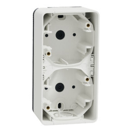 Schneider - Mureva Styl - Boîte 2 postes verticale composable - en saillie - IP55 - IK08 - blanc - Réf : MUR39912