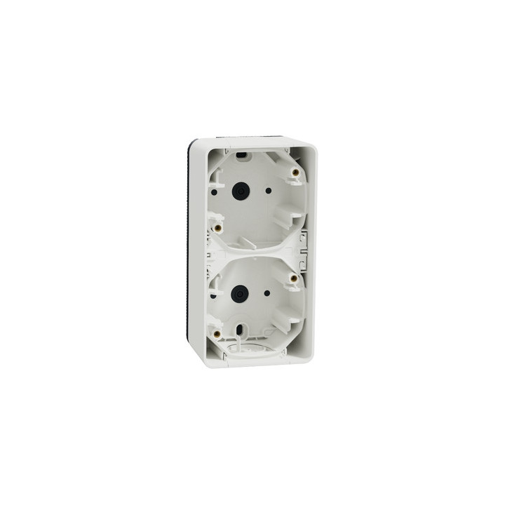 Schneider - Mureva Styl - Boîte 2 postes verticale composable - en saillie - IP55 - IK08 - blanc - Réf : MUR39912