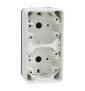 Schneider - Mureva Styl - Boîte 2 postes verticale composable - en saillie - IP55 - IK08 - blanc - Réf : MUR39912