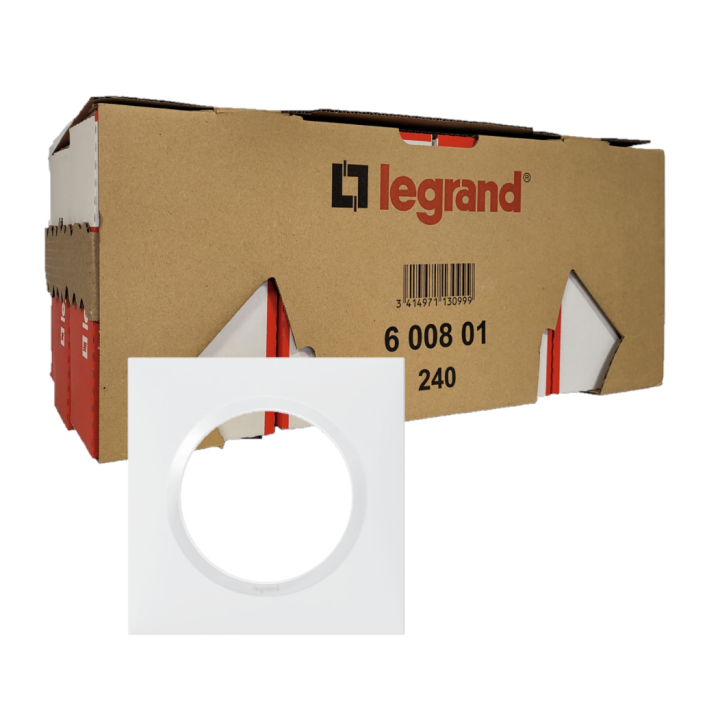Legrand Dooxie - LOT de 240 plaques carrée 1 poste finition blanc - Réf : 600801x240