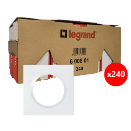 Legrand Dooxie - LOT de 240 plaques carrée 1 poste finition blanc - Réf : 600801x240