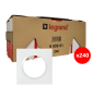Legrand Dooxie - LOT de 240 plaques carrée 1 poste finition blanc - Réf : 600801x240
