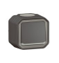 Legrand - Plexo - Interrupteur ou Va-et-Vient - témoin - 10A - 250V - Anthracite - IP55/IK08 - Réf : 069721L