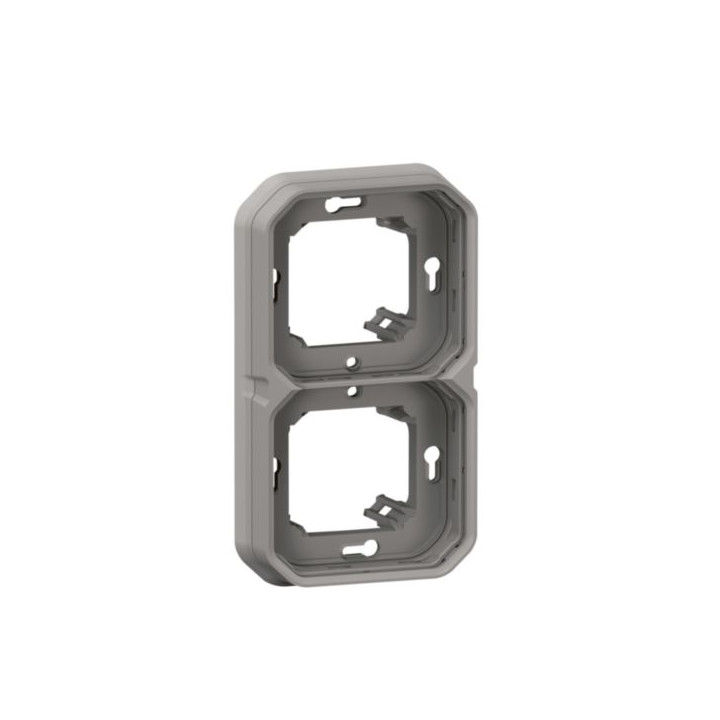 Legrand - Plexo -  Double Prise encastré - Vertical - IP55 - Réf : 069683L+069563L