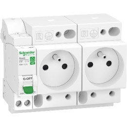 Schneider - LOT PROS - PC 2P+T 16A 220V  Modulaire x 2 + disjoncteur 16A XE - R9ECS616
