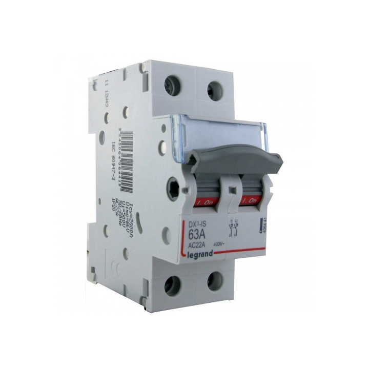 Legrand - DX3 Interrupteur-sectionneur Bipolaire - 63A - Réf : 406441x5