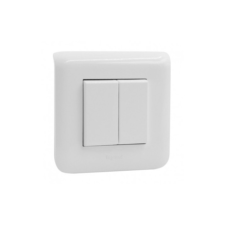Legrand Mosaic - Double Va-et-Vient complet - 2 module - 10A - 230V - Réf : 099201