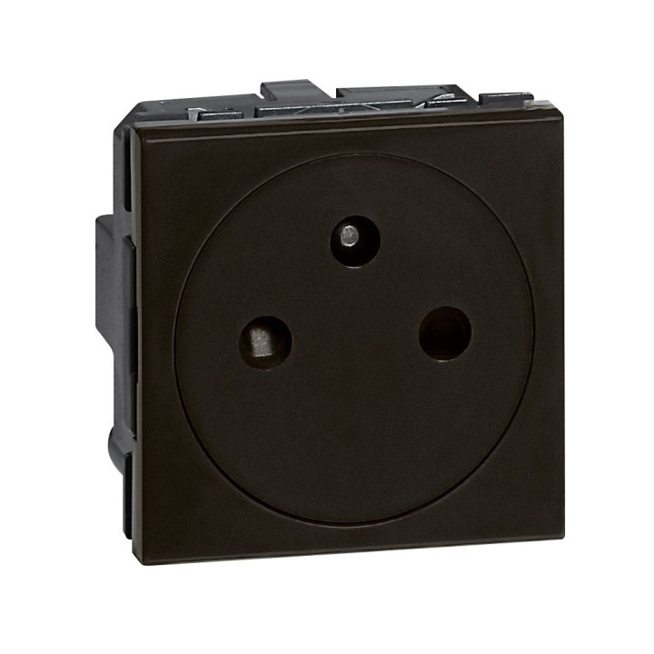 Legrand - Mosaic L - Prise de courant 2P+T 16A Surface - Bornes auto - Noir MAT - Réf : 079121L