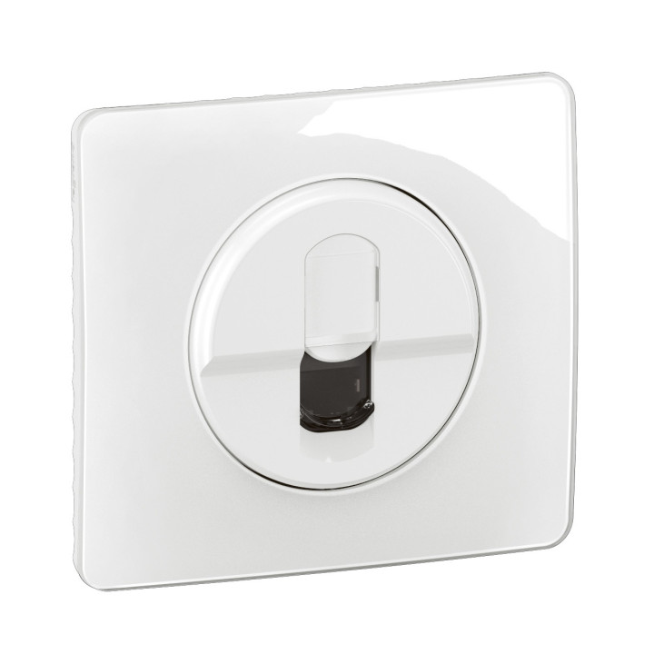 Legrand - Céliane 2024 - Prise RJ45 simple Cat.6A STP complète blanche - 1 poste - Réf : 080251 + CM0346 + CB0346 + CP0001