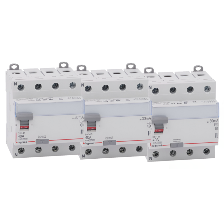 LEGRAND - Interrupteur différentiel DX3-ID 4P 40A - 30mA - AC - 411661x3