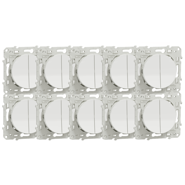 Schneider Odace - Va-et-vient + poussoir 10A - 250V - s520285x10