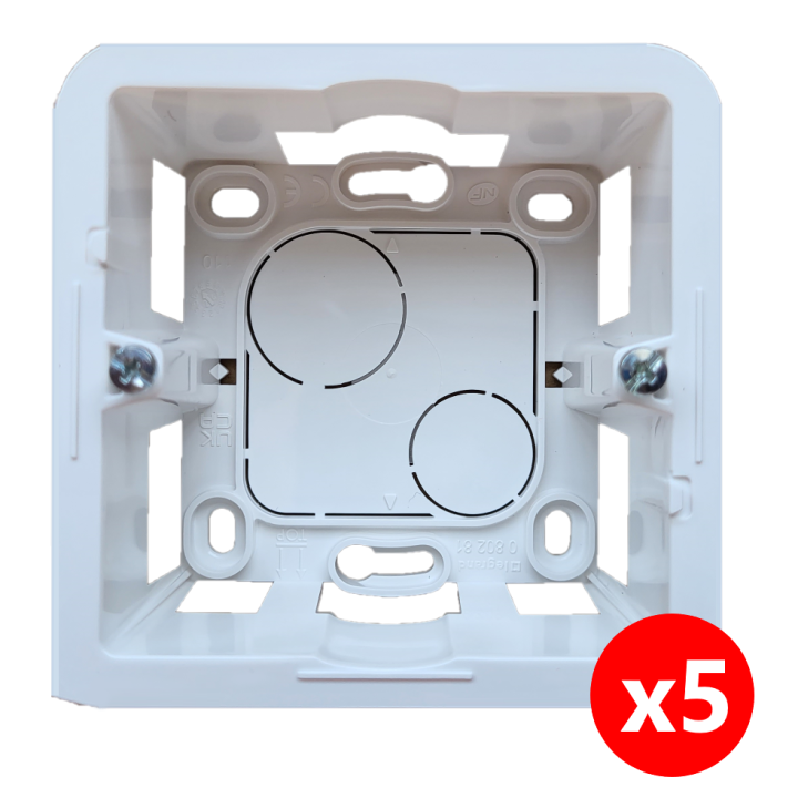 Legrand Mosaic - Cadre saillie 1 poste - prof 40 - 2 modules - 080281x5
