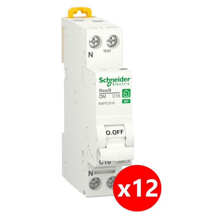 SCHNEIDER - LOT - DISJONCTEUR RESI9 XP (à VIS) - 16A - VIS/VIS - R9PFC616x12
