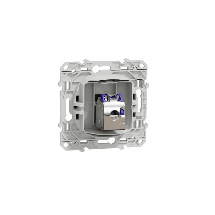 Schneider Odace - Prise RJ45 GRADE 3 - CAT6A - multimédia+ (longue distance) - Anthracite - Réf : S540477