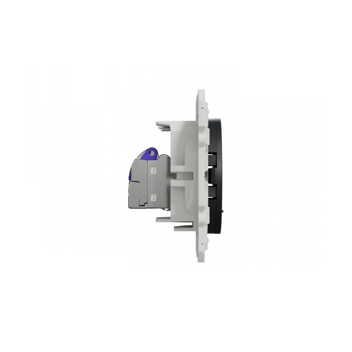 Schneider Odace - Prise RJ45 GRADE 3 - CAT6A - multimédia+ (longue distance) - Anthracite - Réf : S540477