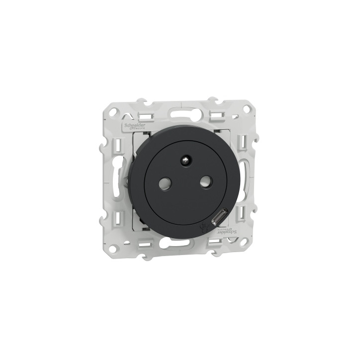 Schneider Odace - Prise de courant Affleurante + USB Type C - Réf : S540089