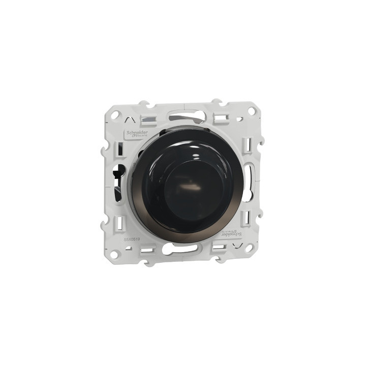 Schneider - Variateur de lumière universel Odace - 2/3 fils - Anthracite - Réf : S540519