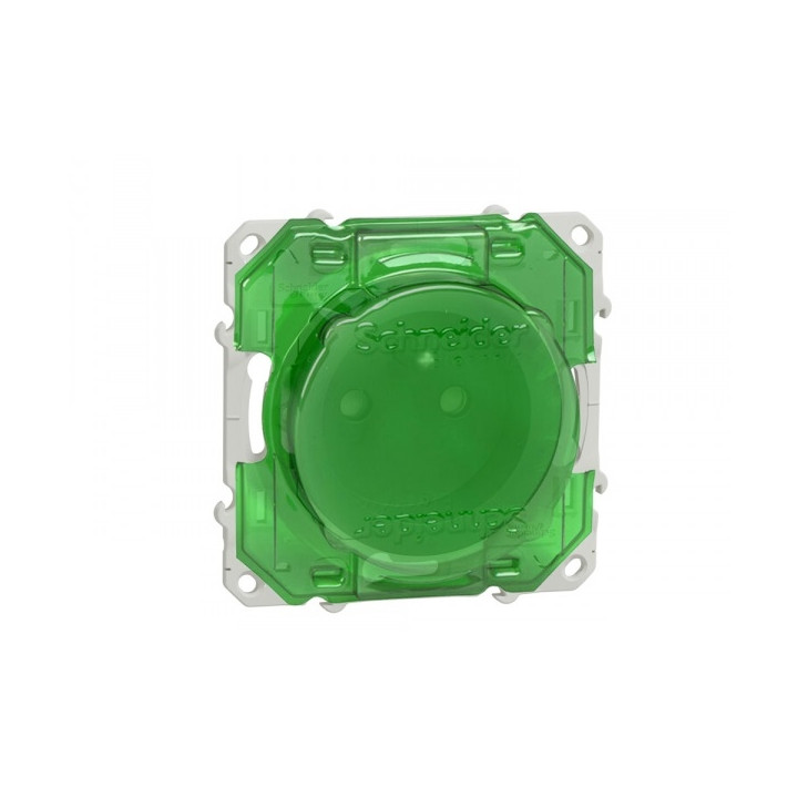 Schneider - Prise de courant Odace - Anthracite - 2P+T - 16A - 250V - Bornes auto - Réf : S540059