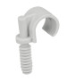 Eur'Ohm - Lot de 100 Clips avec cheville type parapluie pour tubes ou gaine de Ø20 mm - Gris - Réf : 43431