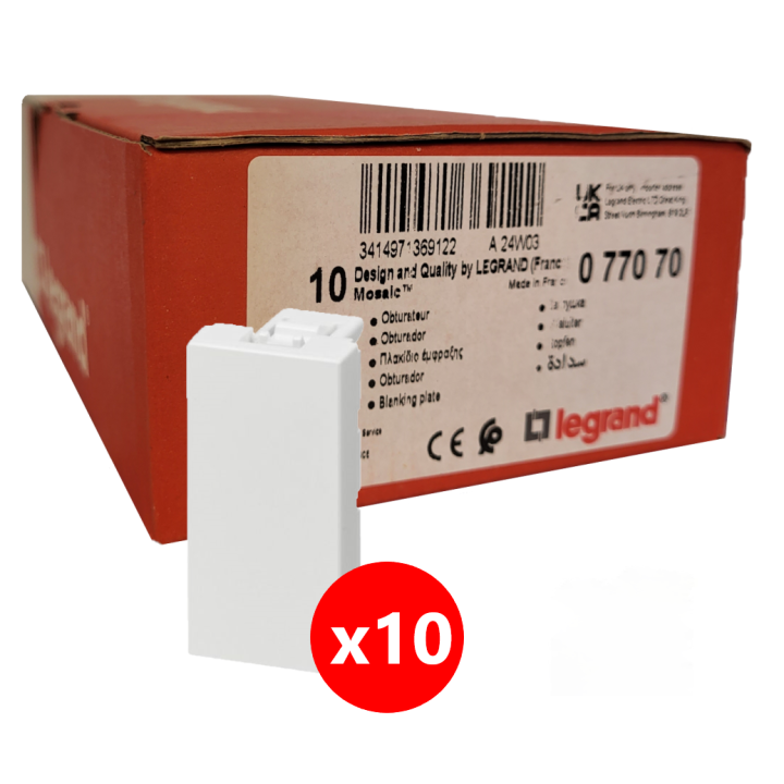 Legrand Mosaic - Obturateur 1 module - 077070x10