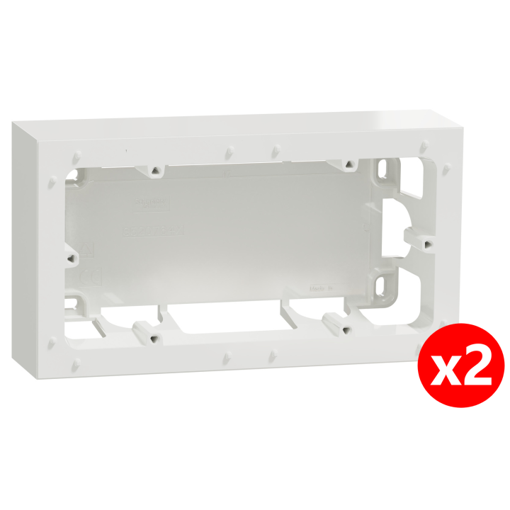 Schneider Odace - Lot de 2 x cadre saillie 2 postes - s520764x2