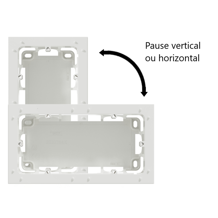 Schneider Odace - Lot de 2 x cadre saillie 2 postes - s520764x2