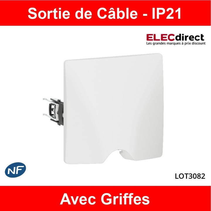 Legrand - Sortie de câble IP21 Dooxie à Griffes - finition Blanc - Réf : LOT3082