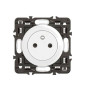 Legrand - Céliane 2024 - Prise électrique affleurante SANS PLAQUE blanc - 2P+T 16A - 1 poste - Réf : CX0111