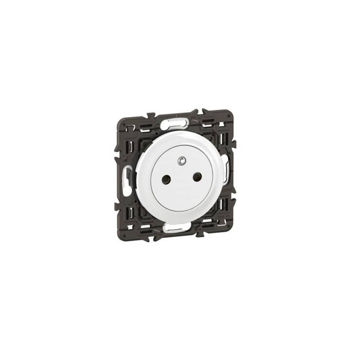 Legrand - Céliane 2024 - Prise électrique affleurante SANS PLAQUE blanc - 2P+T 16A - 1 poste - Réf : CX0111