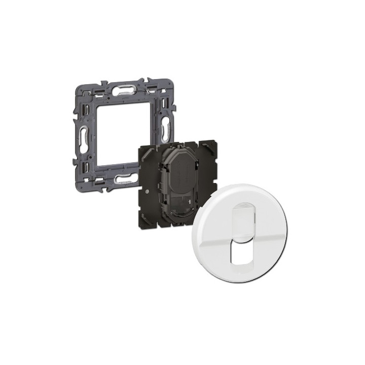 Legrand - Céliane 2024 - Prise RJ45 simple Cat.6 FTP complète blanche - SANS PLAQUE - 1 poste - Réf : CX0345