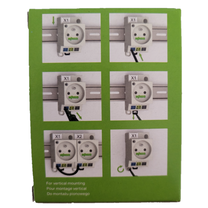 WAGO - Prise modulaire 2P+T 16A 250V avec voyant d'état - Réf : 709-571