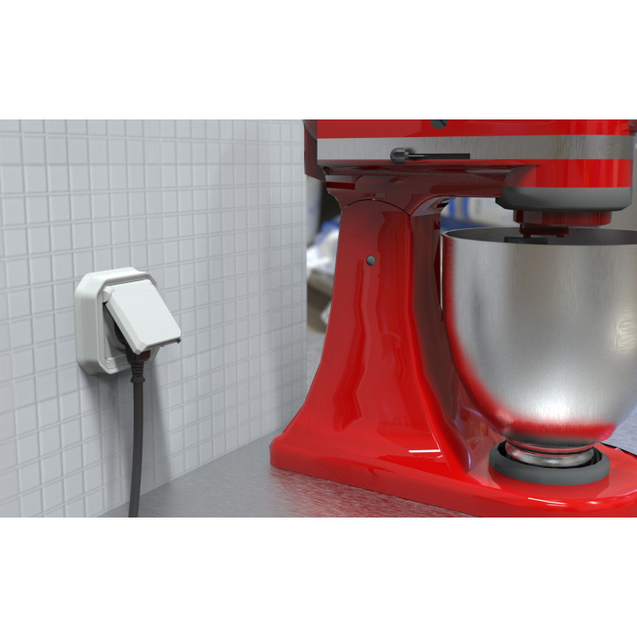 Legrand - Plexo - Prise 2P+T 16A - encastrée complet - IP55 - IK08 - 250V - Blanc - Réf : 070034L