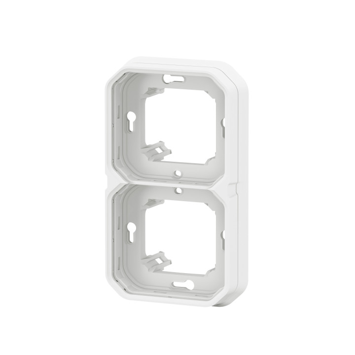 Legrand Plexo - Support plaque étanche - Encastré - 2 postes - Horizontal ou vertical - Blanc - Réf : 069694L