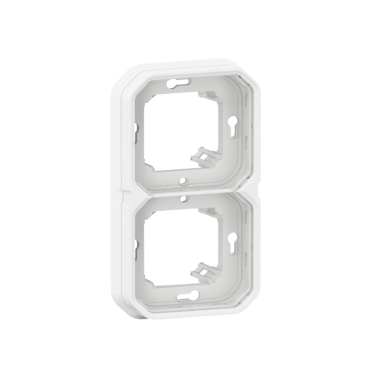 Legrand Plexo - Support plaque étanche - Encastré - 2 postes - Horizontal ou vertical - Blanc - Réf : 069694L