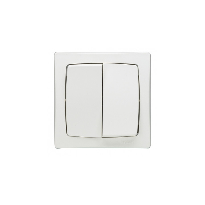 Legrand - Oteo - Double Interrupteur - Va-et-Vient - 10A - 230V - Réf : 086020