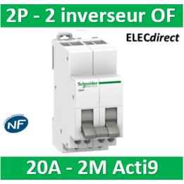 Schneider - Acti9, iSSW commutateur 3 positions 2 contacts inverseurs OF 20A 230V - A9E18074