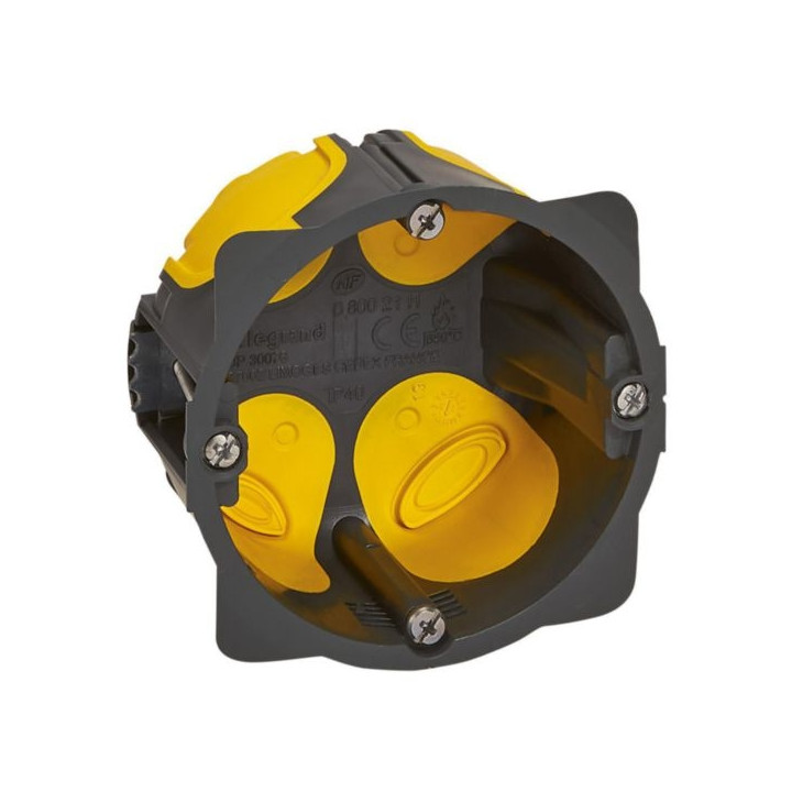 Legrand - Écobatibox - Boîte d'encastrement 1 poste - BBC - Profondeur 40mm - D.67mm - Réf : 080021L
