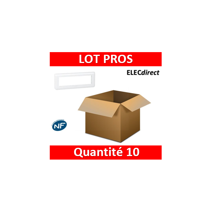 Legrand Mosaic - Plaque 8 modules - horizontal - 078818L x10