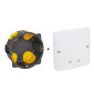 Legrand - LOT - Boîte d'encastrement 1 postes BBC avec sortie de câble 32A - Profondeur 40mm - D.85mm - Réf : 080086L+60092
